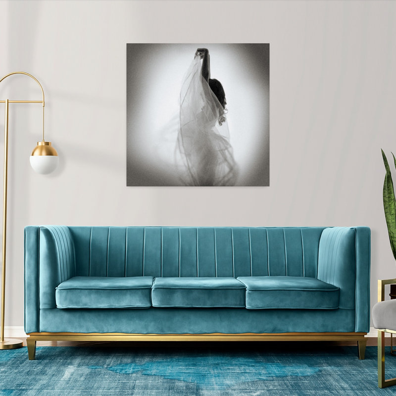 «Graceful Fabric Dance», art délicat éthéré délicat, H 36 po x l 36 po