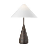 Kelly Wearstler Brachion 1 Light Bedroom Home Office Living Room Lamp With White Linen Shade