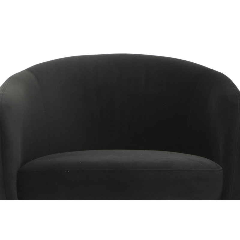 Jessie Accent Chair, Black  Velvet