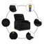 Fauteuil inclinable de massage Vidaxl noir-97814435-128717595