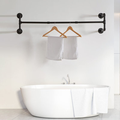 Amyah 322.58cm Wall Mounted Clothes Rack