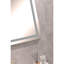 Miroir de salle de bain sans cadre à DEL en cristal poli