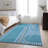 Premium Machine Washable Cerrito AMF532 Teal Rug-103958618
