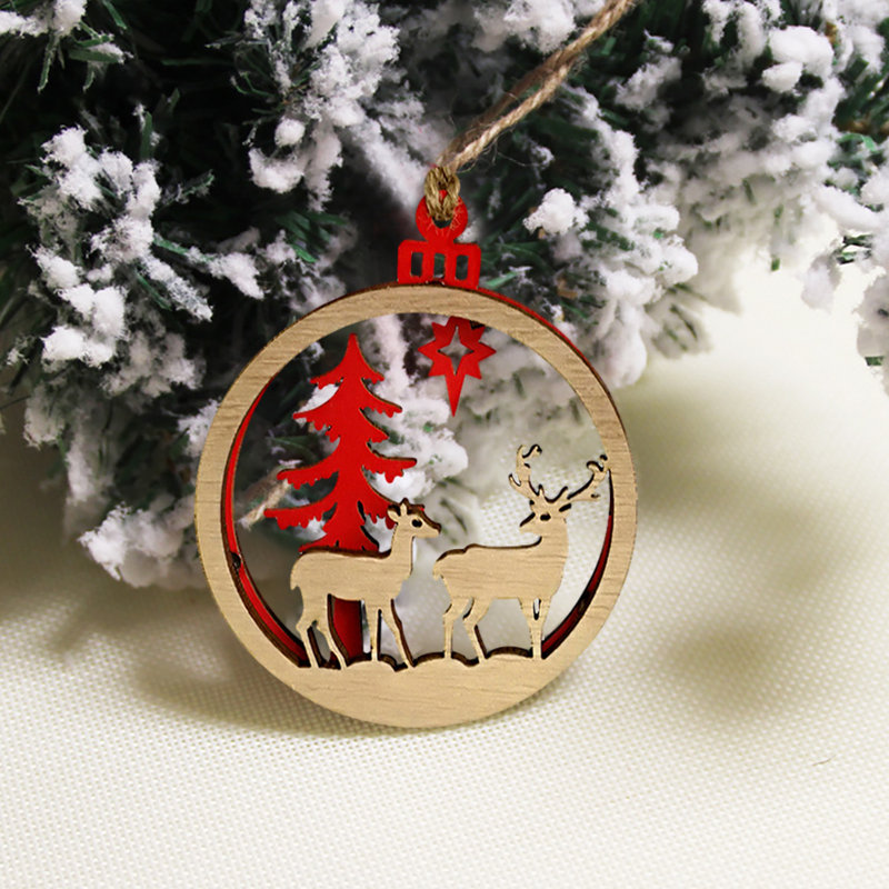 2.1cm Wood Holiday Shaped Ornament
