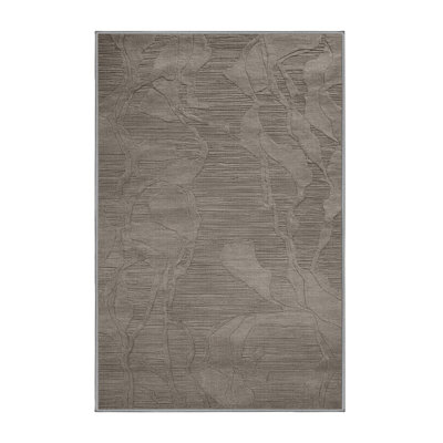 Tapis abstrait gris lavable à la machine