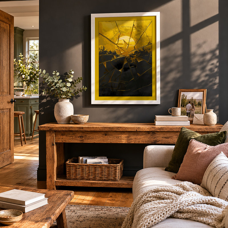 Spider in Shadow Modern - Framed Print, A4 - 29.7 x 21.0 cm, White
