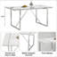 Ensemble de table de salle à manger de 55 po, table et chaises de cuisine en bois avec plateau en panneau de fibres à densité moyenne laqué épais, structure en métal robuste et chaises en similicuir-2128553087-2128553074-2128553077
