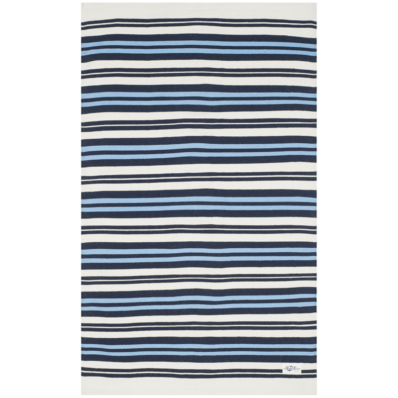 Racing Point Striped Area Rug, Rectangle 4' x 6'