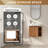24" Wall-Mounted Vanity with White Trapezoid Ceramic Sink - Angular Design