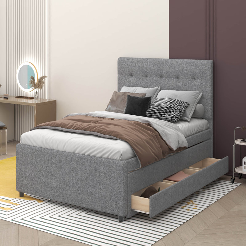 Full Size Upholstered Platform Bed