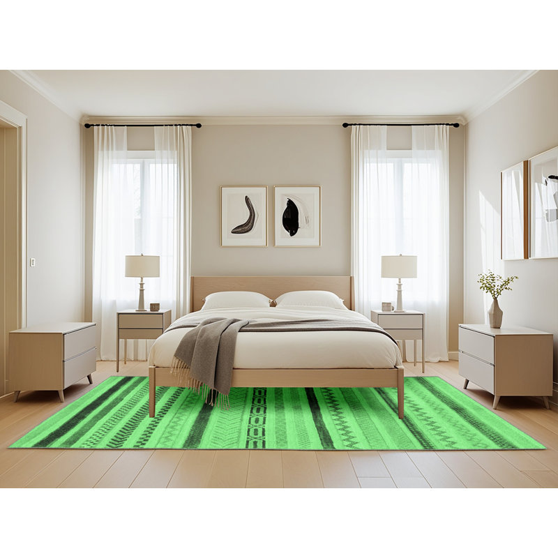 Kendarion Washable Geometric Indoor Rug, Rectangle 5' x 8'
