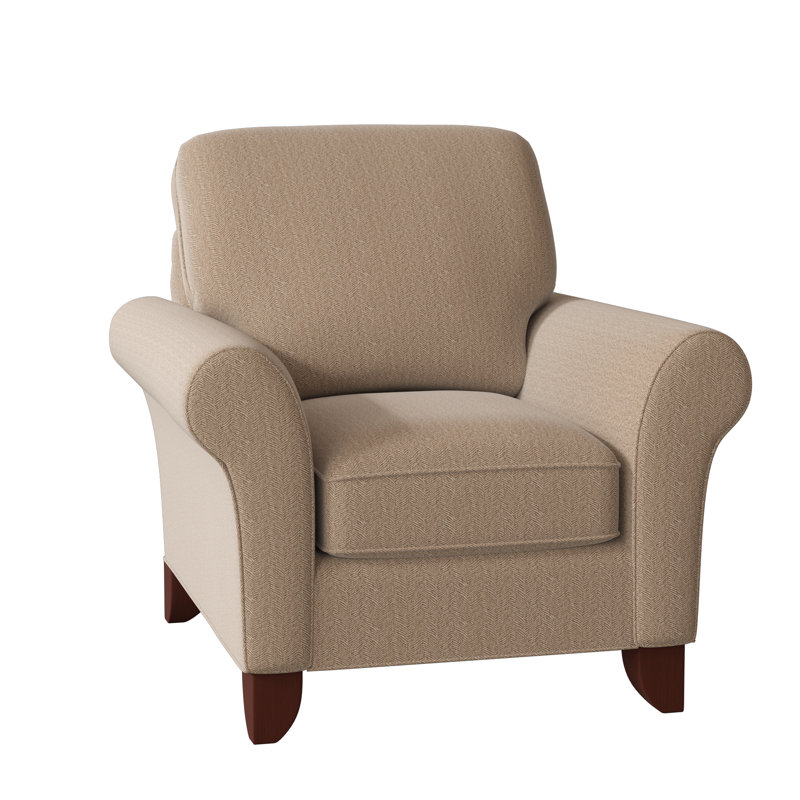 Fauteuil de 38 po de large Almada, Chenille performance sable 10 Beantown, Pécan, Oui