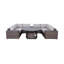 Ensemble de conversation modulaire avec coussins 12 pièces Alieyah Big Firepit Brown