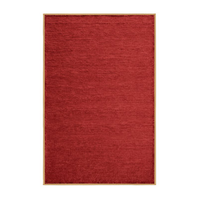 Machine Washable Solid Brown Area Rug