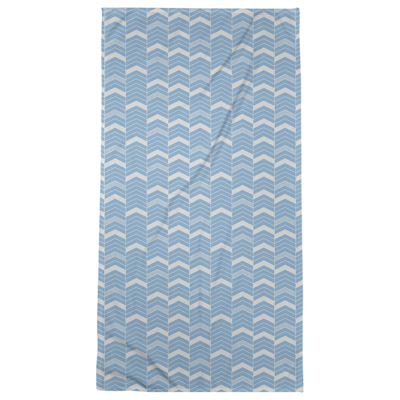 Stephenie Beach Towel, Blue/Off white