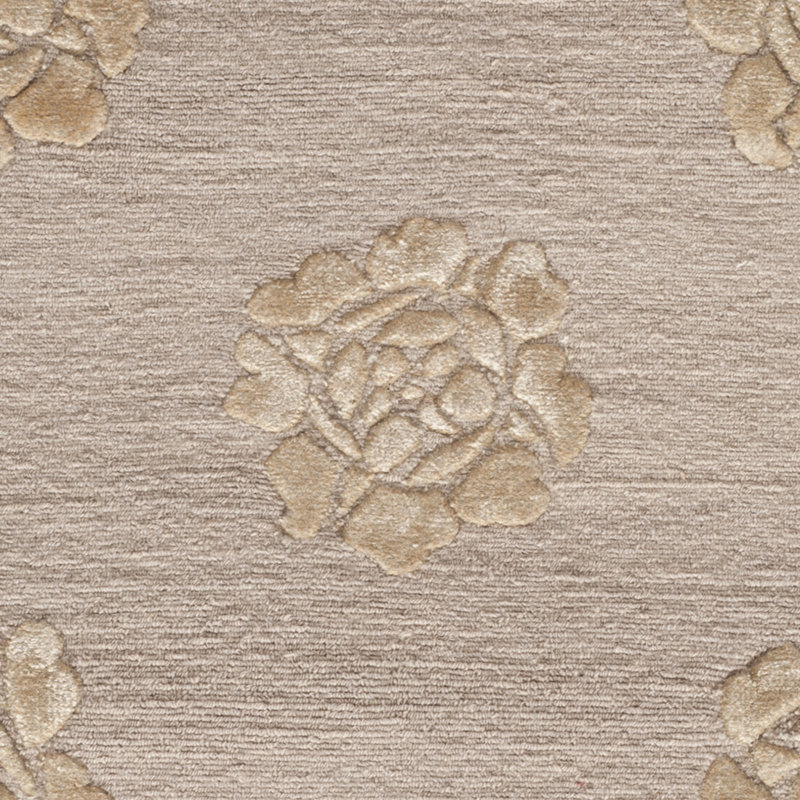 Tapis en soie / laine Brosley Medallions, Rectangle 5 pi 6 po x 8 pi 6 po