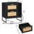 Bennye 21.65'' W Nightstand with Storage and Built-In Outlets,Rattan  Nightstand