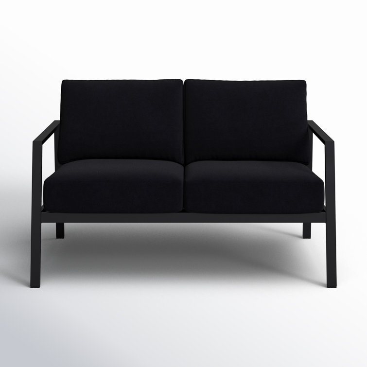 Armando 51” Aluminum Outdoor Loveseat with Sunbrella Cushions