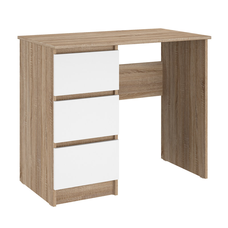 Computer Desk, Sonoma Oak/White