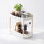 2 Tier Sliding Storage Rack w/ Hooks, Wooden Leg Under Sink Organiser-1262648872