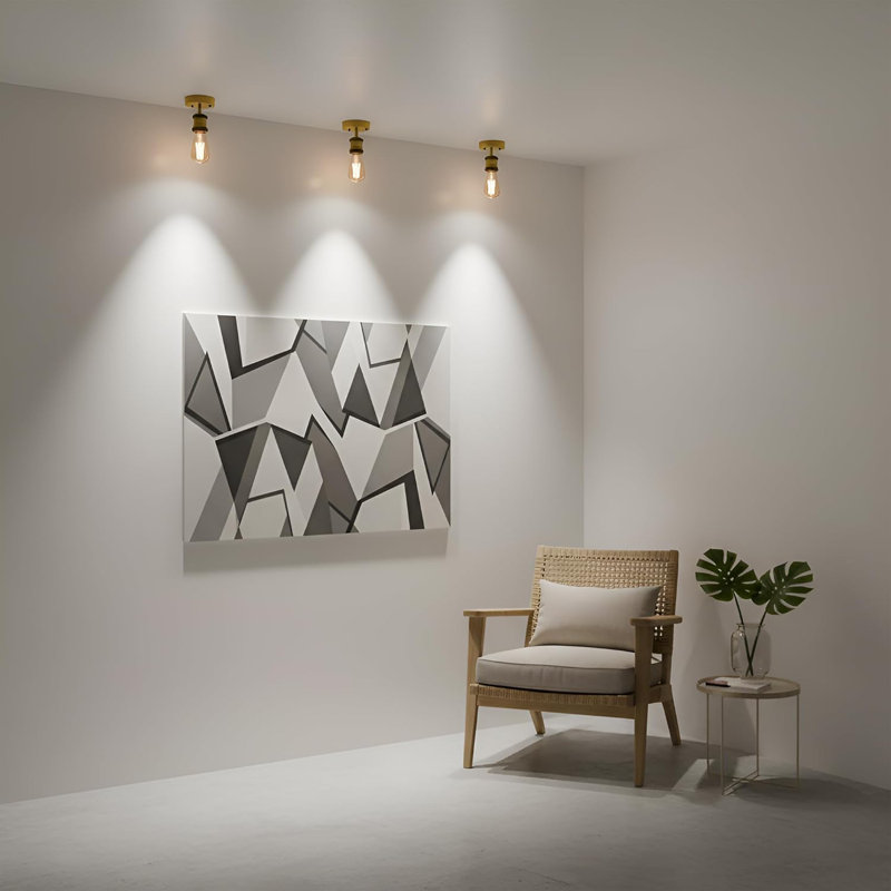 Semi Flush Mount, Yellow Brass