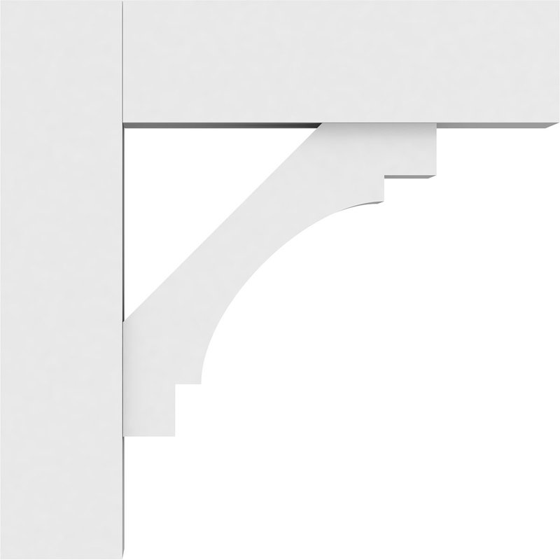 Support standard en PVC de qualité architecturale avec extrémités en bloc, H 16 po x l 3 po x P 16 po