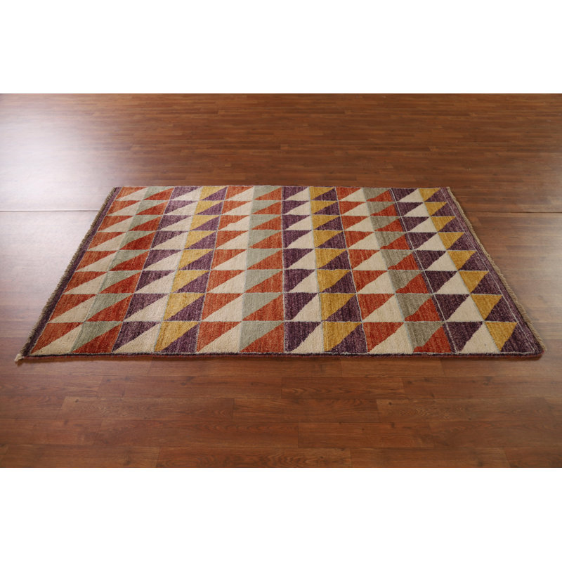 Geometric Gabbeh  Modern Area Rug 4x6