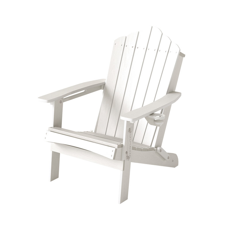 Chaise Adirondack pliante en plastique, Blanc