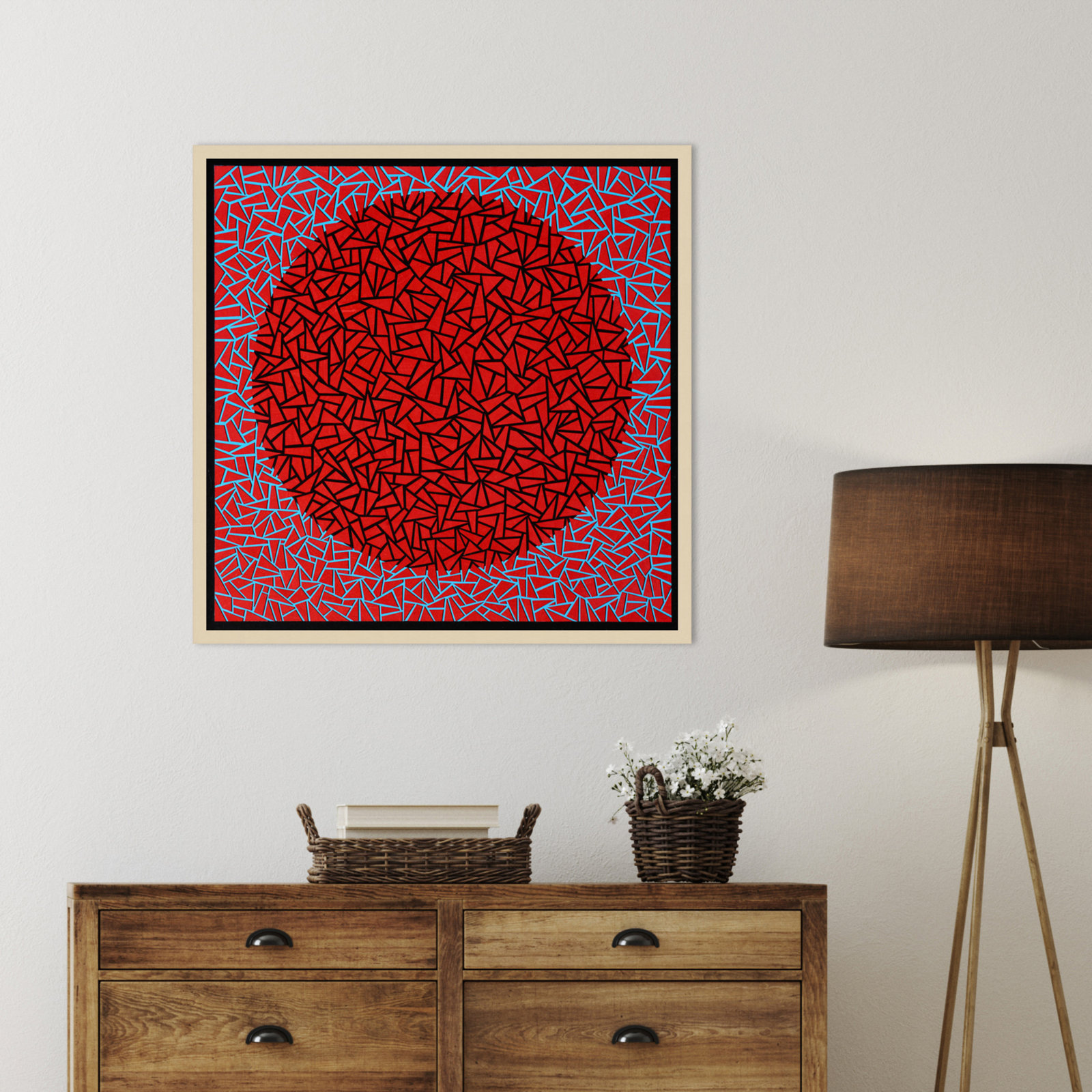 Gods Navel by Alex Dunn, Brown, 33" H x 33" W x 1" D