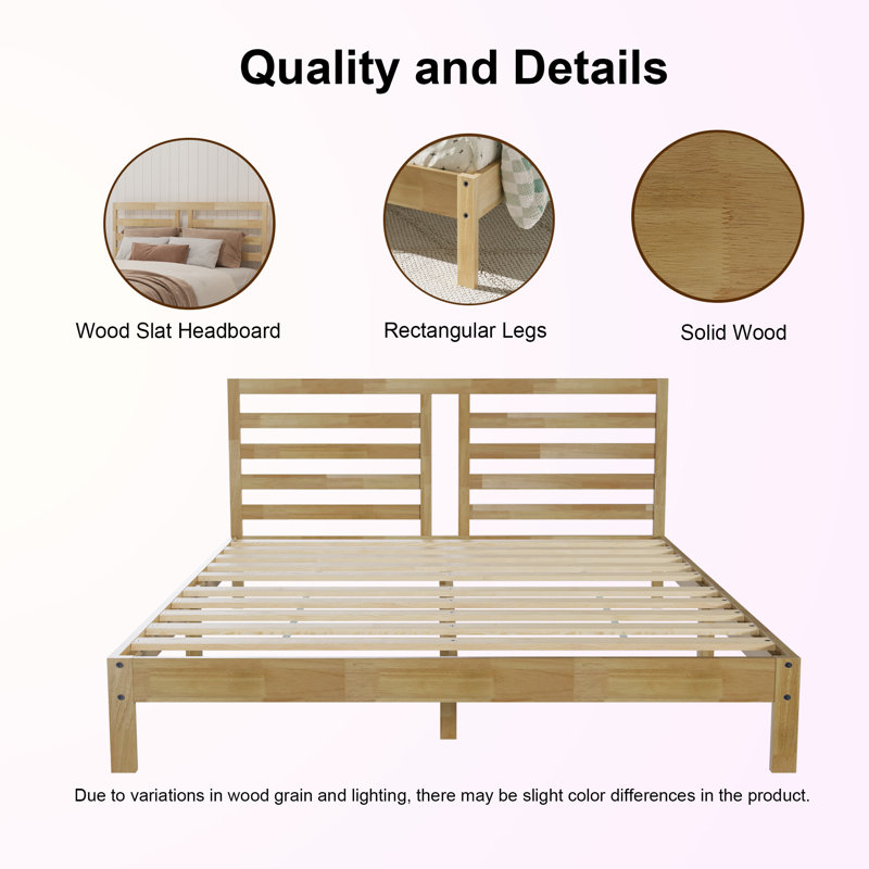 Queen Wood Peters Frame With 27.5" H Headboard