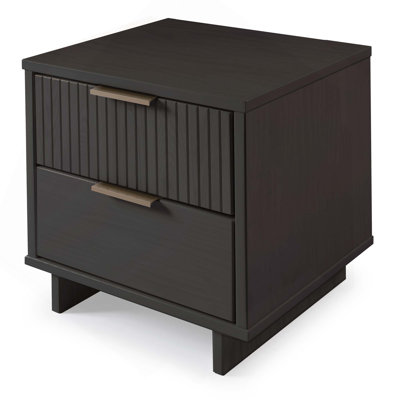 Nightstand In Charcoal Gray