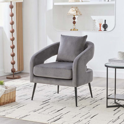 Upholstered Velvet  Accent Chair