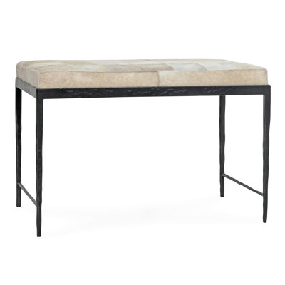 Achen Leather Hide Ottoman Bench