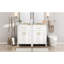 Meuble-lavabo moderne de 48 pouces avec lavabo en céramique, portes à fermeture en douceur, tiroir rabattable, tablettes de porte à double couche, solution de rangement élégante-146098681-146098682