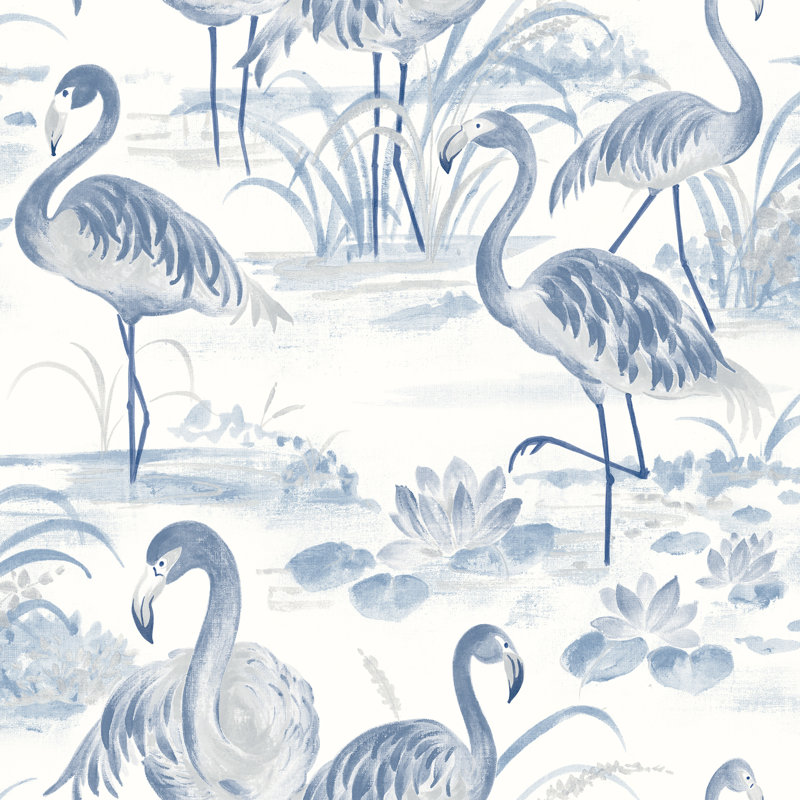 Rouleau de papier peint non tissé L 33 pi x l 20,5 po Georgio, Bleu