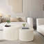 Ensemble de table basse gigogne à rayures Wave pour salon, chambre à coucher (ensemble de 2 pièces)-1411693643