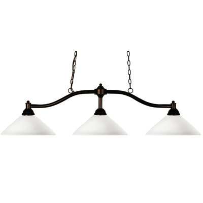 Beecroft 3 - Light Bronze Pool Table Lights Pendant