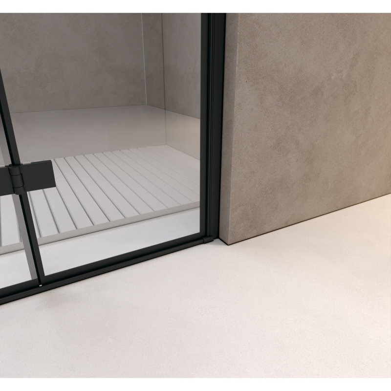 Porte de douche en verre trempé sans cadre 32 x 72 pouces, verre trempé, conception antidéflagrante