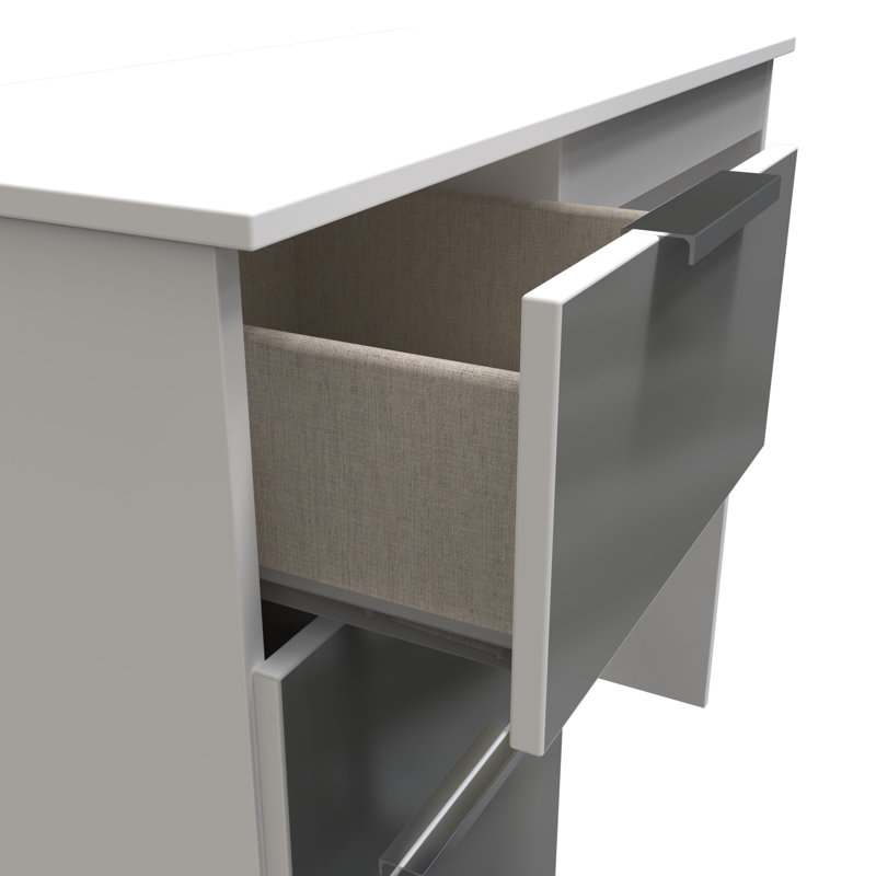 Biernat Dressing Table, Uniform Grey/White
