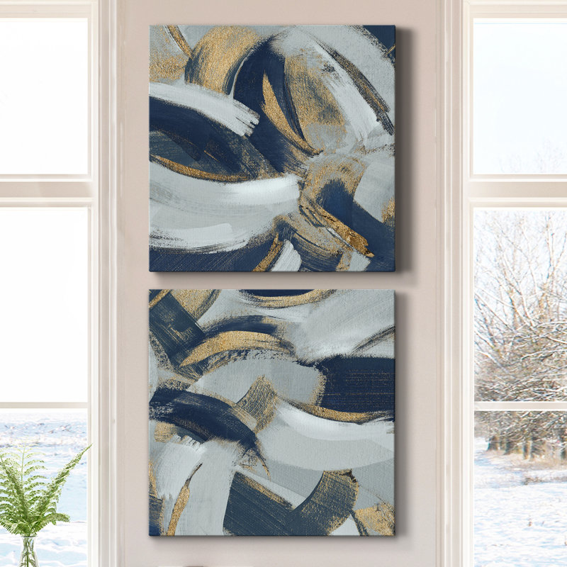 Rustic and Bitterweet I - Ensemble de 2 peintures sur toile tendue, H 40 po x l 80 po x P 1 po