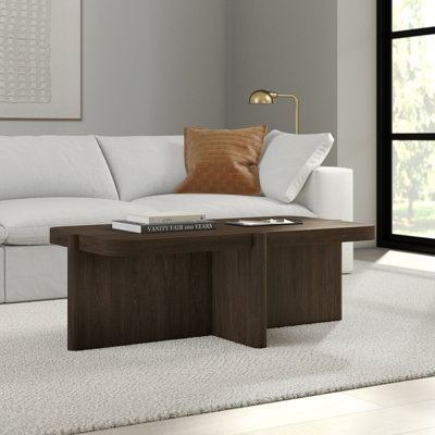 Laguna 45" Wide Rectangular Coffee Table in Brown Oak