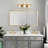 3-Light 3000K LED Vanity Light, Polished gold with glass shade, Dimmable, 24W, ETL Certified
