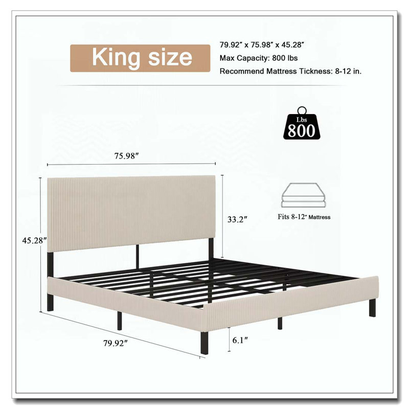 Upholstered Platform Bed