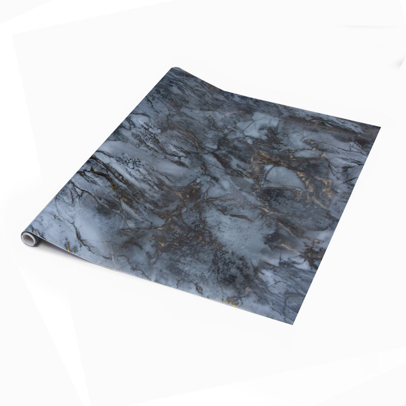 Neace 67.5cm x 2m Marble Stone Self-adhesive Vinyl Wrap for Doors and Worktops, Marble Romeo Gold