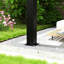 Pergola 8640e à persiennes 10 x 19 pi, structure en aluminium, acier galvanisé, contrôle du soleil et du vent, installation facile, structure thermolaquée à finition noire, climat extérieur,