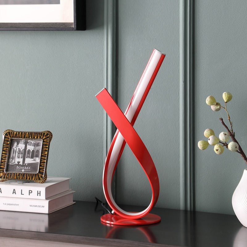 Lampe de table 17 po Aishat, Non, Rouge
