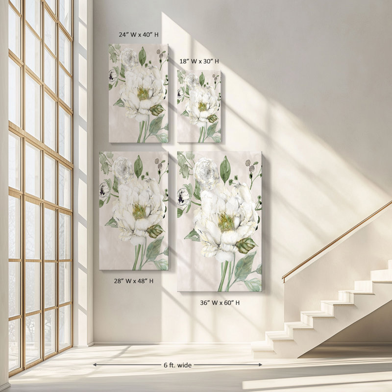 "Garden Elegance II" par Carol Robinson, reproduction sur toile, H 18 po x l 30 po x P 1 po