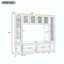 Meuble audio-vidéo mural moderne avec portes en verre pour téléviseur de 75 po ou moins, meuble télé minimaliste avec tiroirs pour le salon-336228277