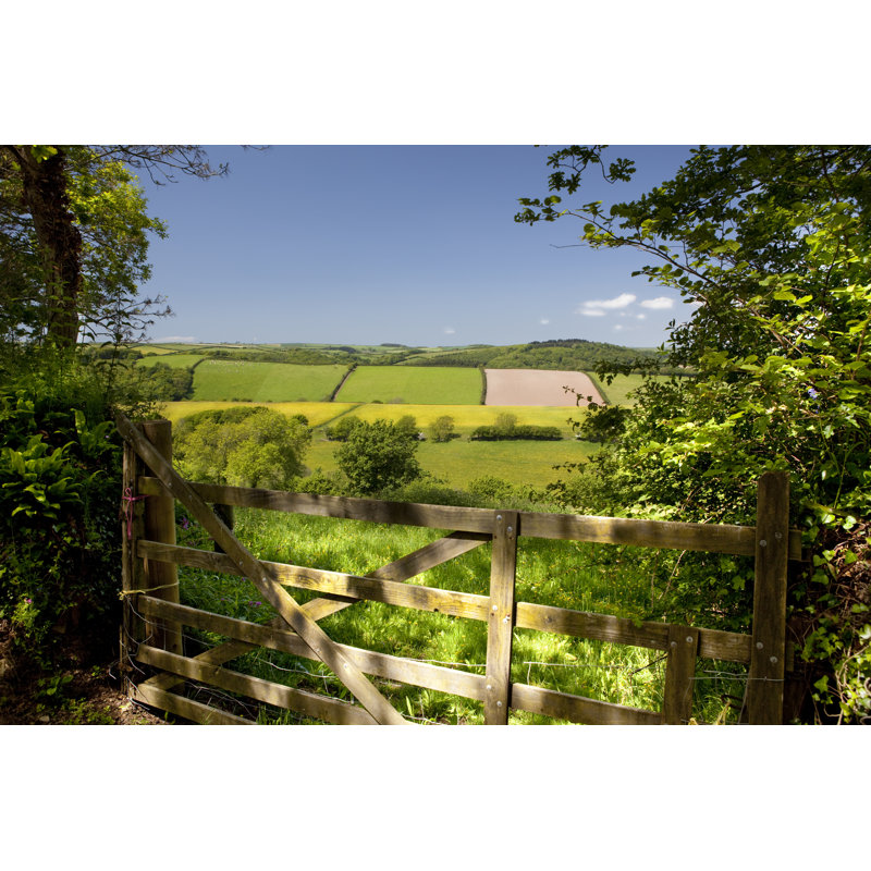 Fenced Farmland In Rural England by LockieCurrie - No Frame Art Prints on Canvas, 30cm H x 46cm W