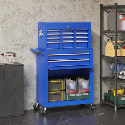 25'' W 8 -Drawer Steel with Wheels